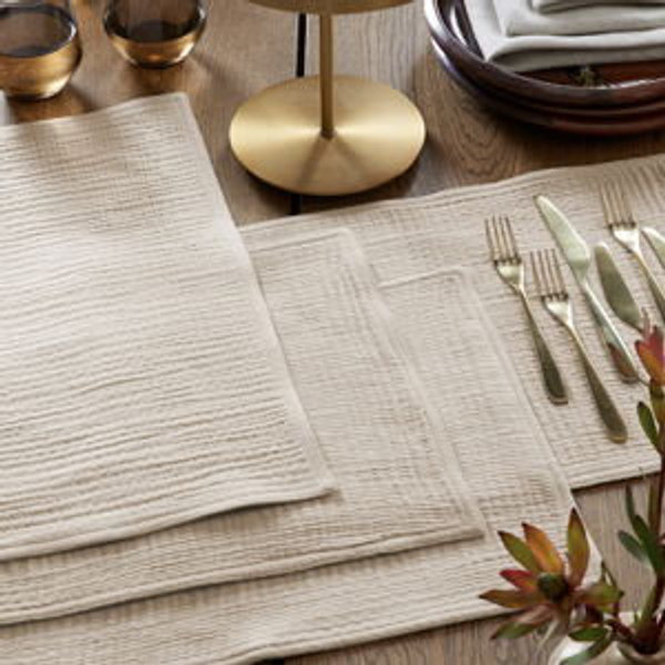 Organic Cotton Gauze Placemats - Dune