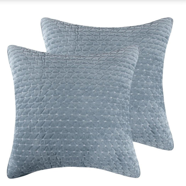 Velvet Stitch Euro Sham - Set of 2