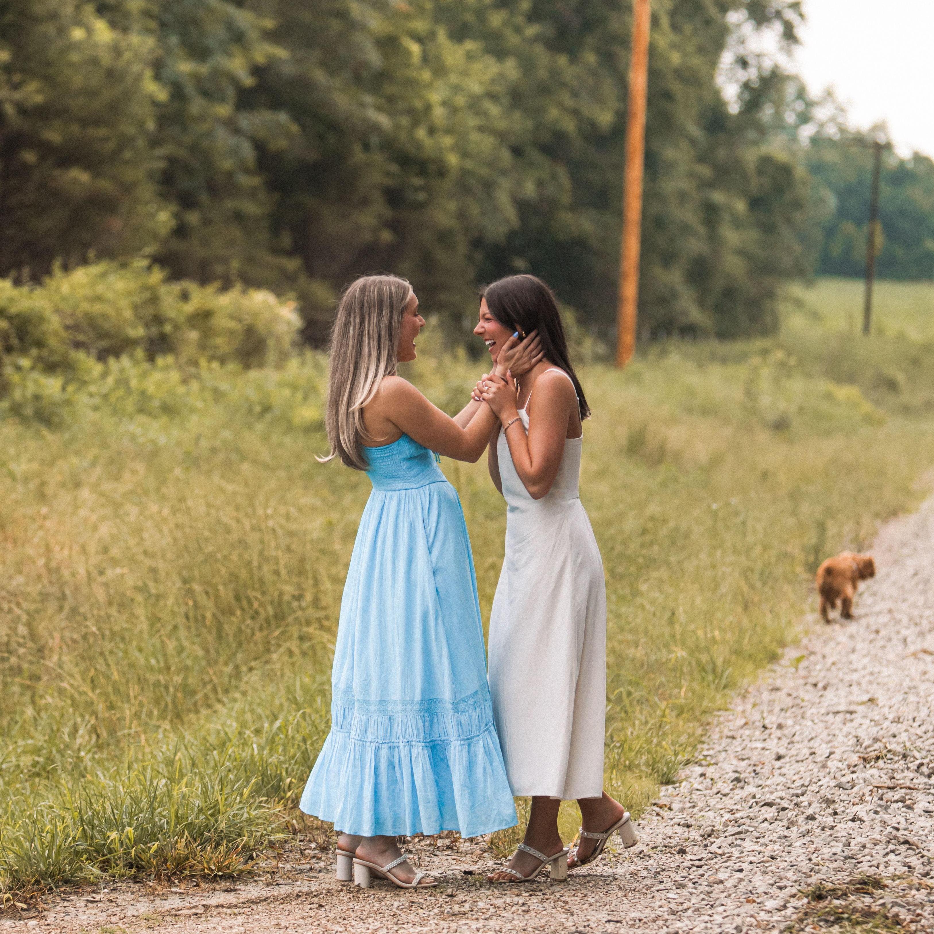 Karson surprised Briana by having so many of our friends and family ready to celebrate after proposing! It's Briana's favorite memory to this day!