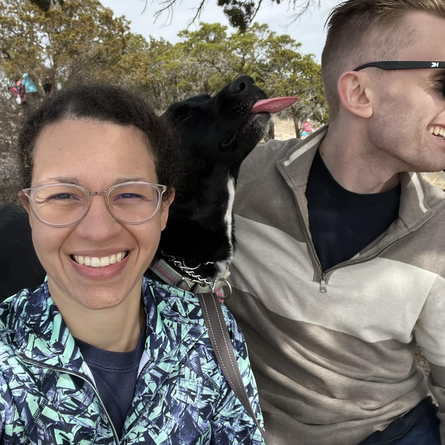 Hiking and puppy kisses