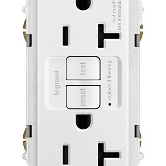 Legrand radiant Self-Test GFCI Outlet, 20 Amp, Safe for Kids, Tamper Resistant Outlets, White, (Pack of 3), 2097TRW3PKCC4