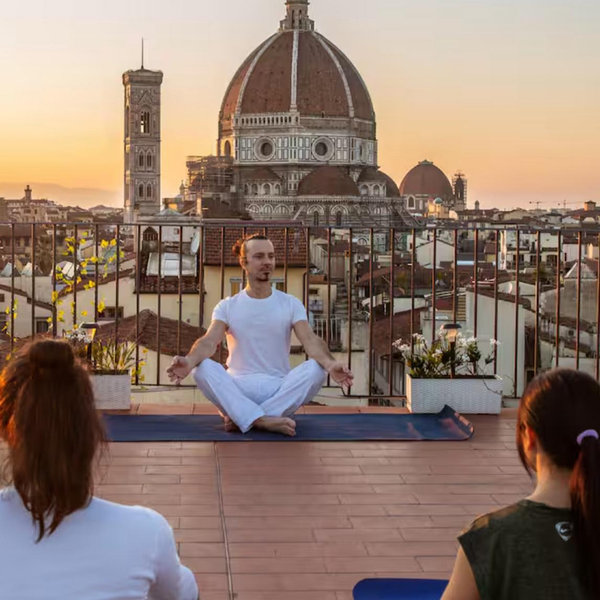 Sunset Rooftop Yoga in Florence