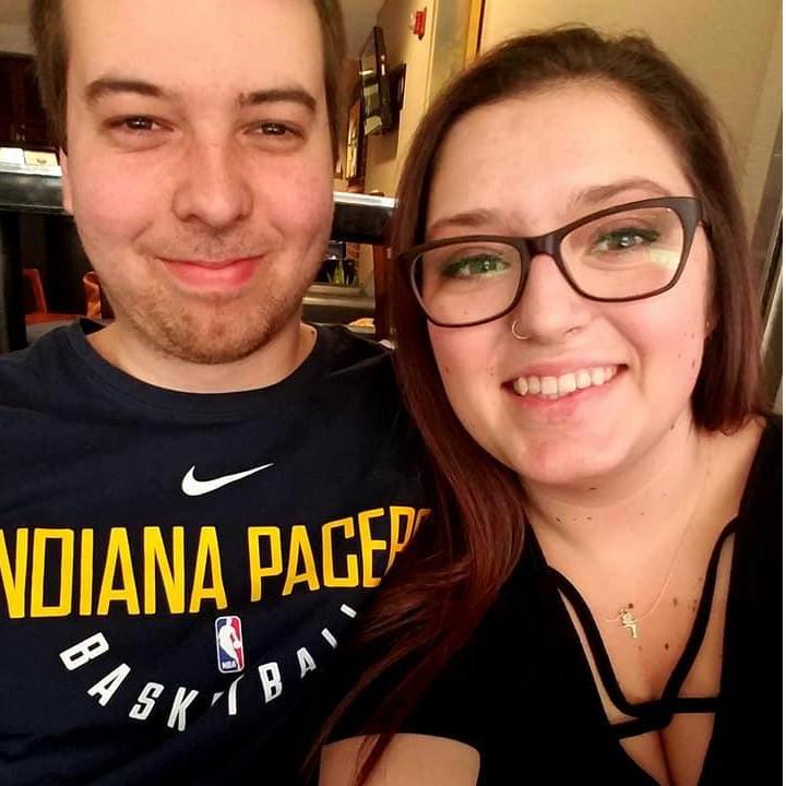 Us at a pacers game, loving every minute together!