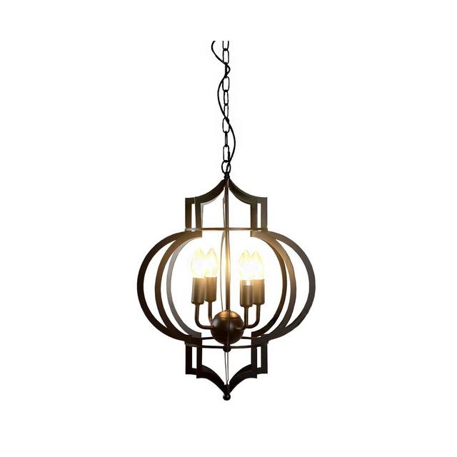 17" x 17" x 24" Addison 4 Light Chandelier Black - Warehouse of Tiffany