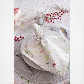 Christmas Star Print Round Tablecloth