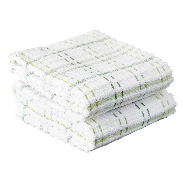 John Ritzenthaler Co. Royale Check Kitchen Towels , Cactus
