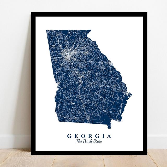 Georgia Map Art - Map Print - State Map - Travel Gift - Map Art - City Map - Modern - Custom Map - Map of Georgia - Office Decor