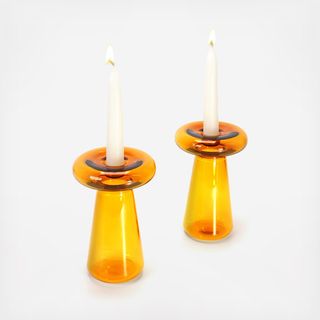 Shabbat Mushroom Candlestick, Set of 2