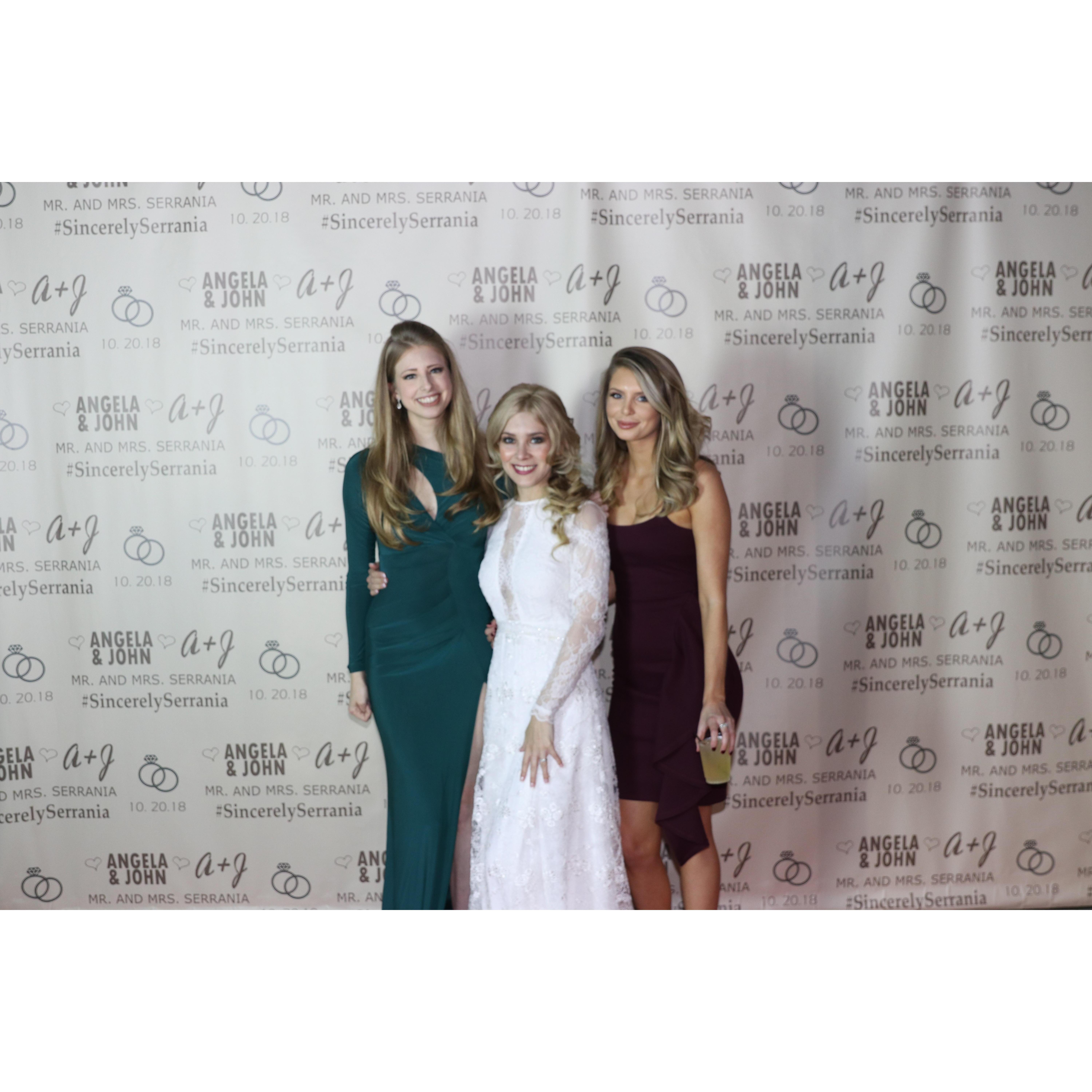 Bride's Cousins Christine and Olivia Riccio
