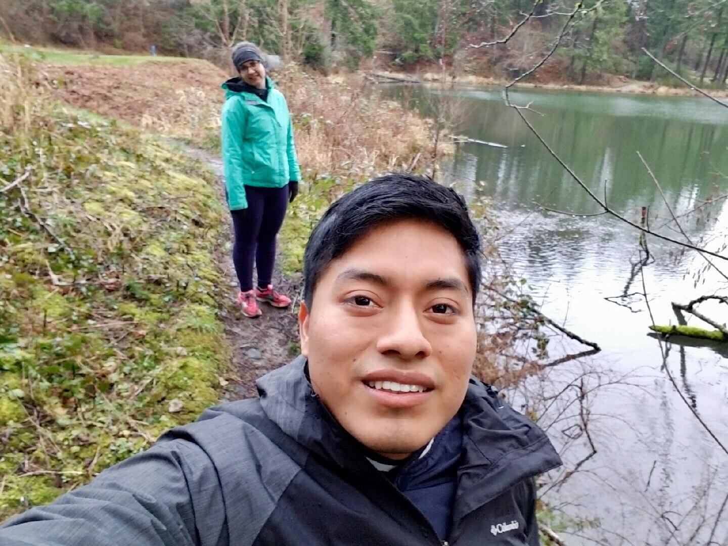 Hiking around Skamania Lodge in the winter