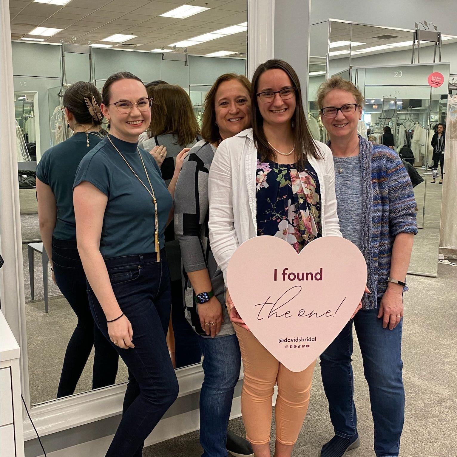 Saying "yes to the dress!" at David's Bridal Chicago, March 2023