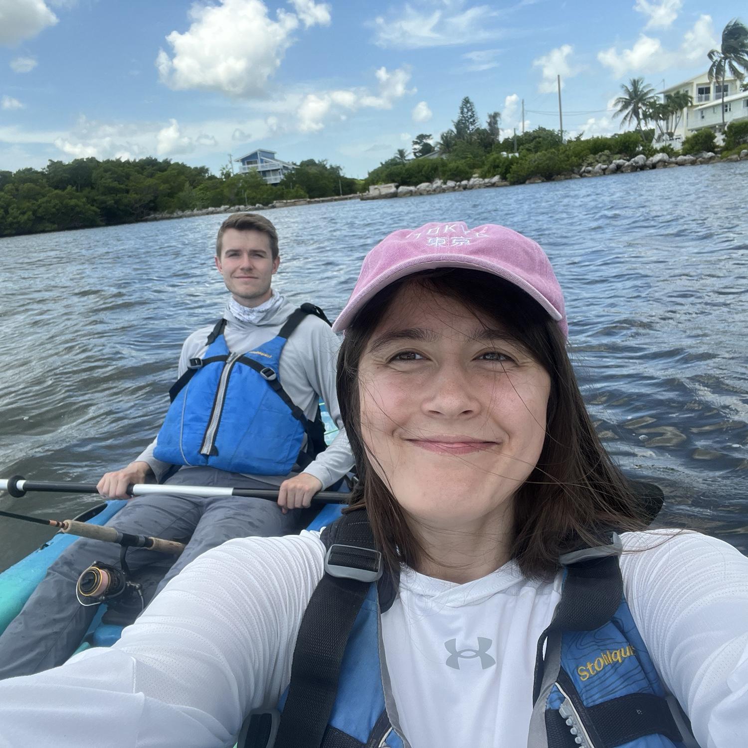 Kayaking at Matt's grandpa's