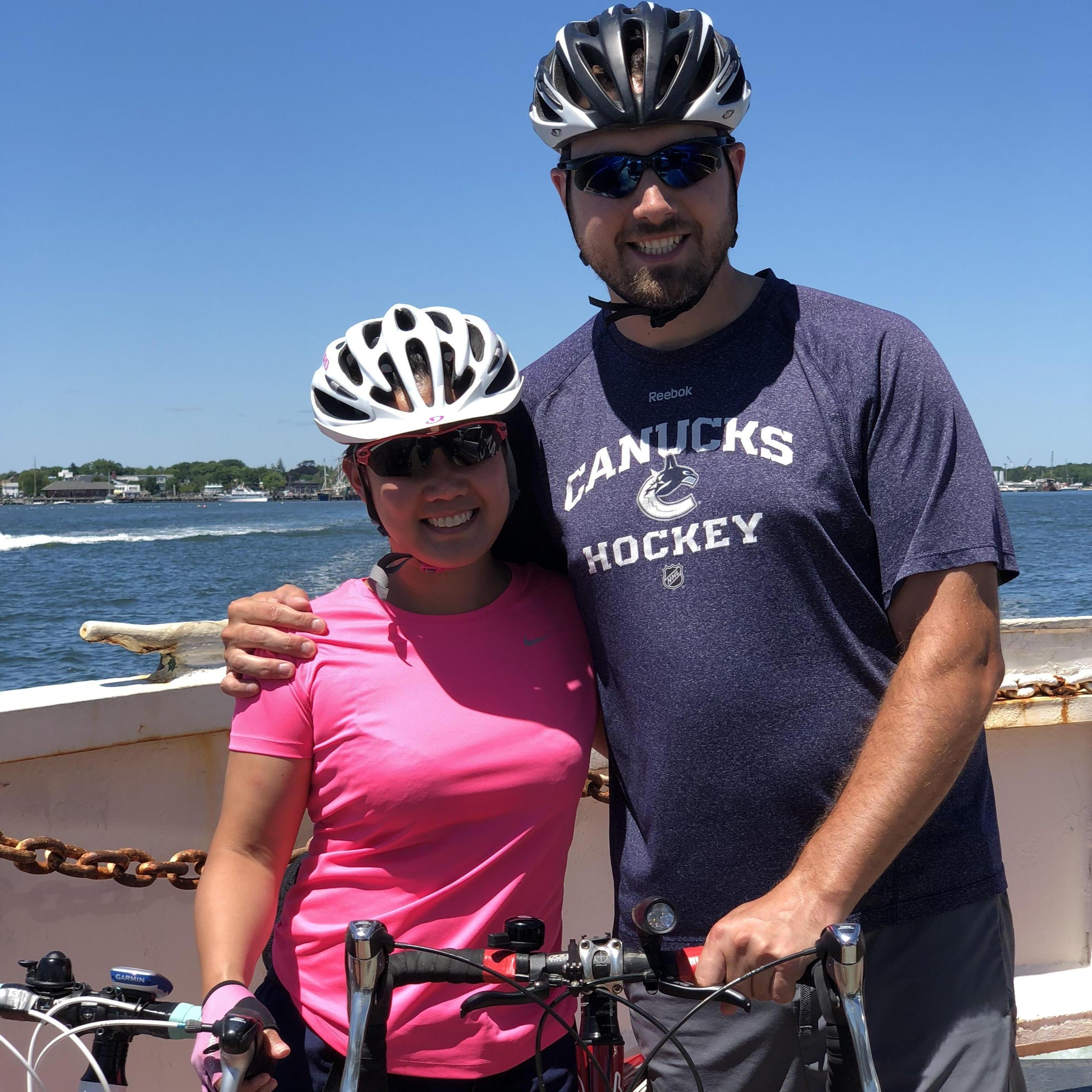 On the South Ferry during our bike trip from the south fork to the north fork of Long Island