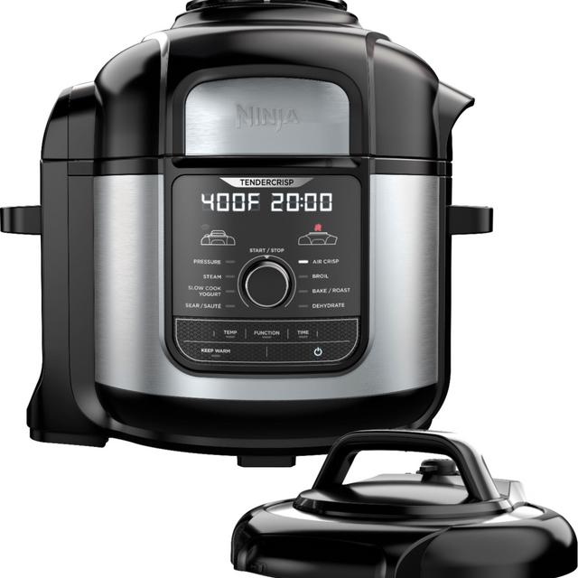 Ninja - Ninja Foodi 8qt. 9-in-1 Deluxe XL Pressure Cooker & Air Fryer - Stainless Steel/Black
