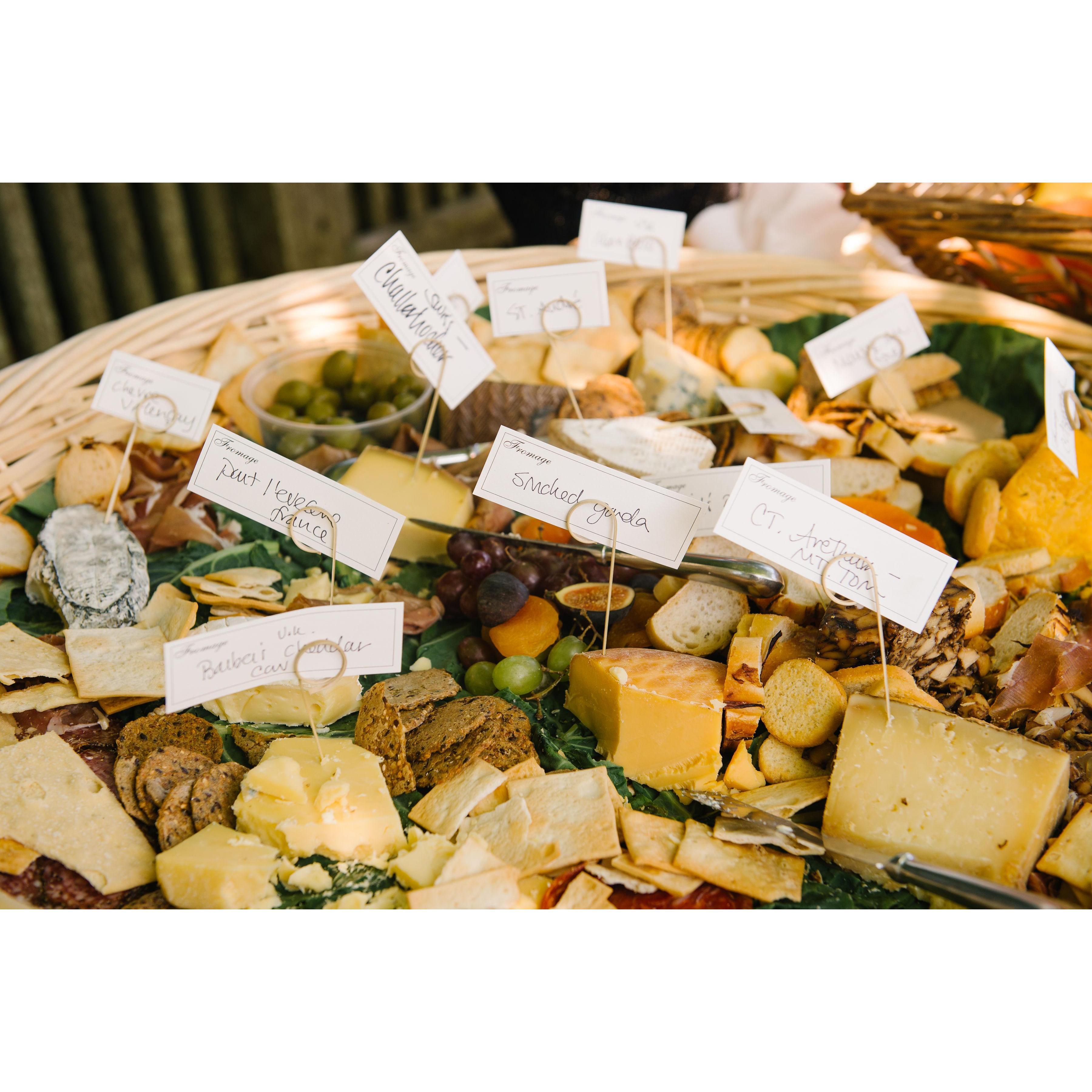 There was a LOT of cheese at our wedding, and that was gouda for us.

That's the only cheese pun I'm gonna make. I promise.
