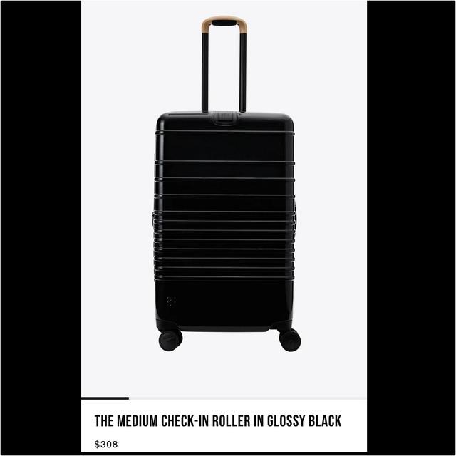 The Medium Check-In Roller in Glossy Black