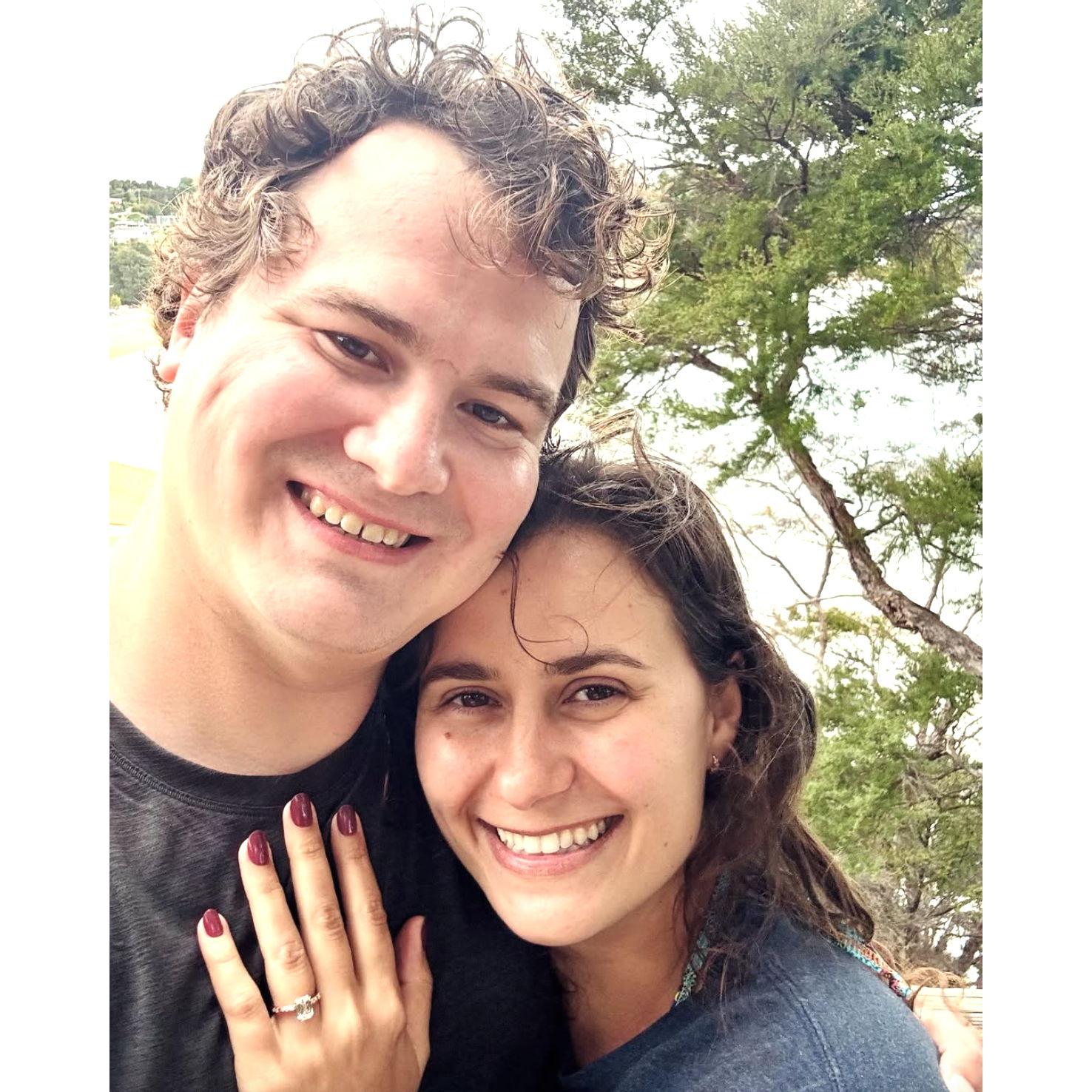 We got engaged on Kaiteriteri Beach in New Zealand.