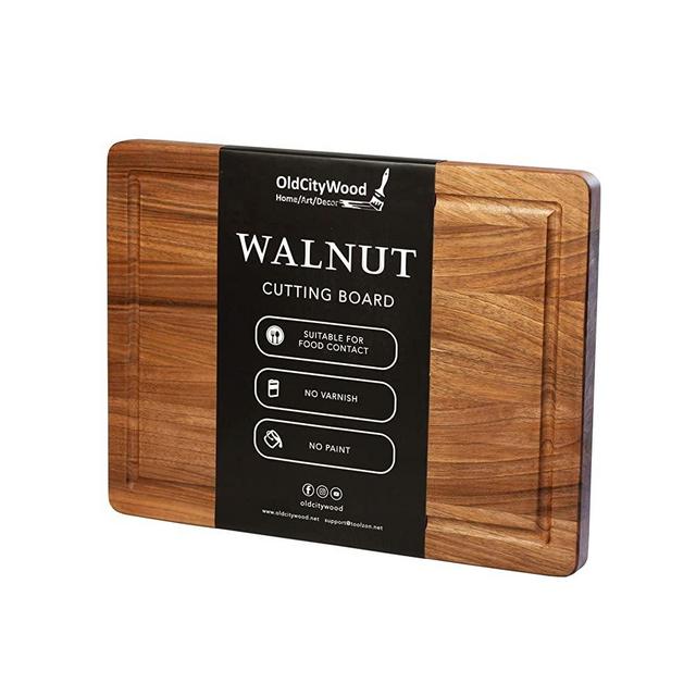 SABATIER PREP&SERVE ACACIA WOOD & WHITE STONE CUTTING BOARD, 8x18