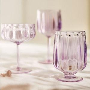 Anthropologie Lucia Acrylic Wine Glasses, Set of 4