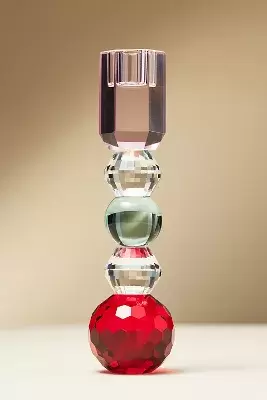 Cut Glass Candle Holder