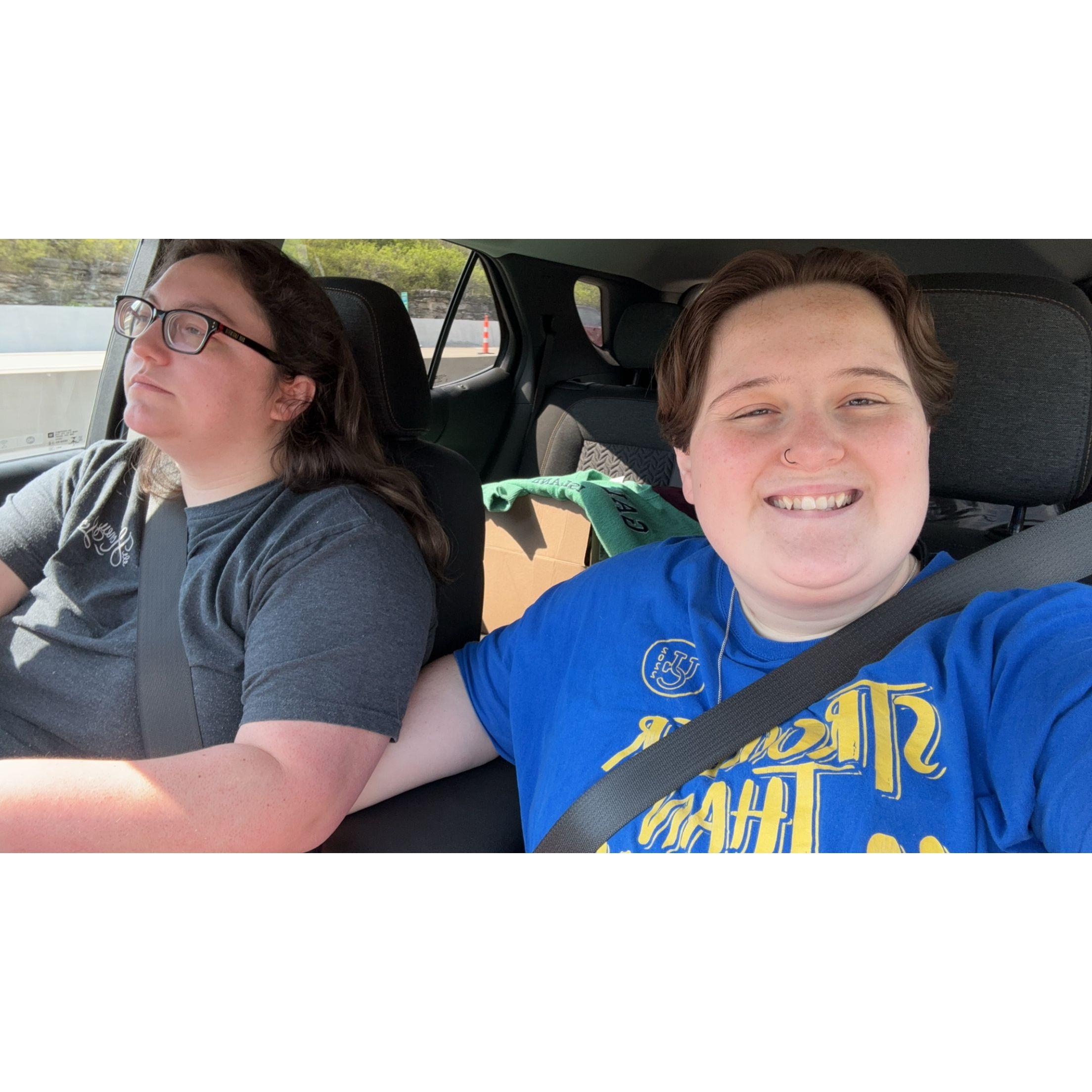Here's me living my best life being a passenger princess! - Kelly