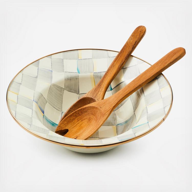 ♥MACKENZIE-CHILDS♡ チェッカーボード 鍋・ボウルセット MacKenzie-Childs, Sterling Check 3-Piece Stainless Steel Salad