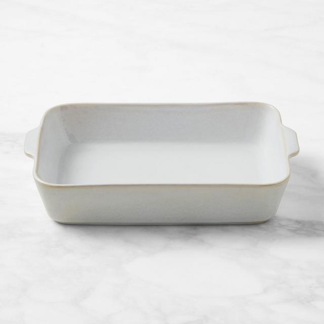 Williams Sonoma Cyprus Reactive Glaze Rectangular Baker, Medium, White