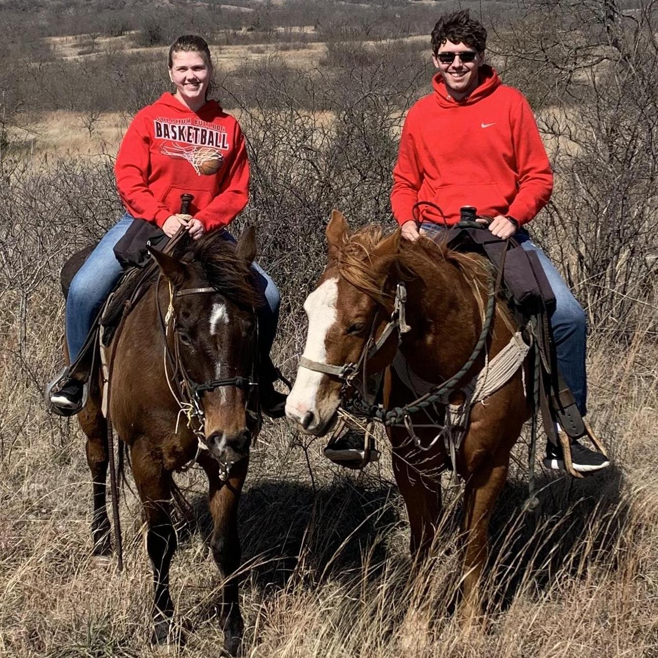 Horse-back riding on our 2021 Oklahoma trip