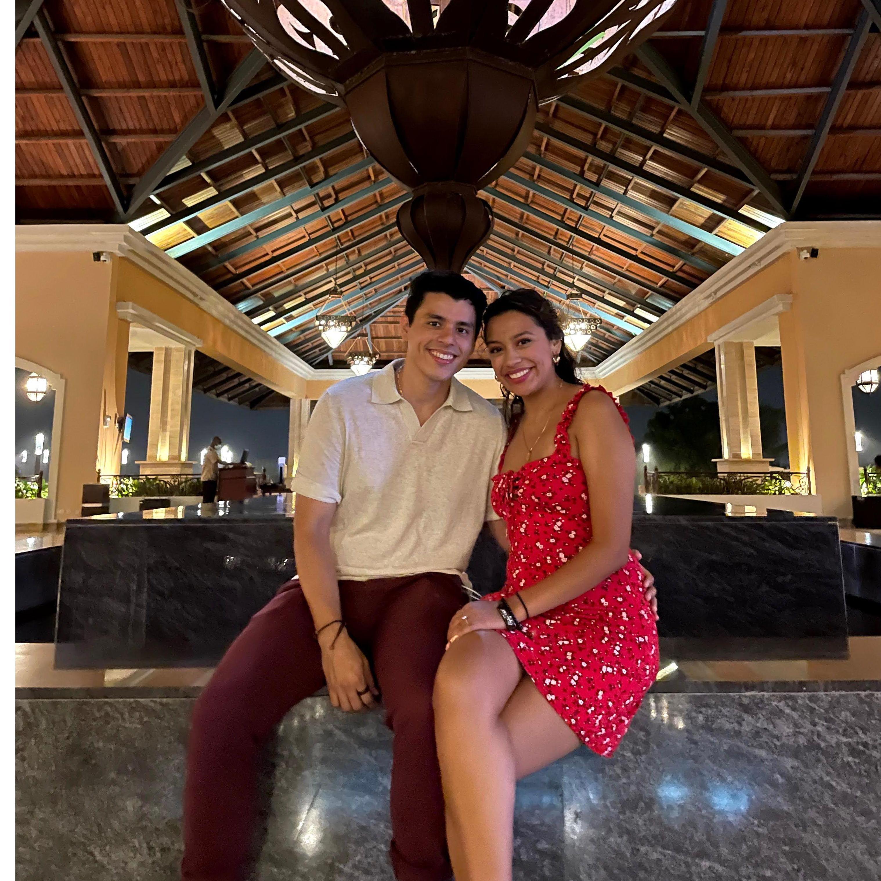 Our vacation right after our engagement!
