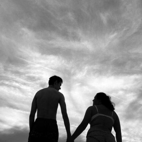 At our favorite beach again, prepared for whatever comes our way