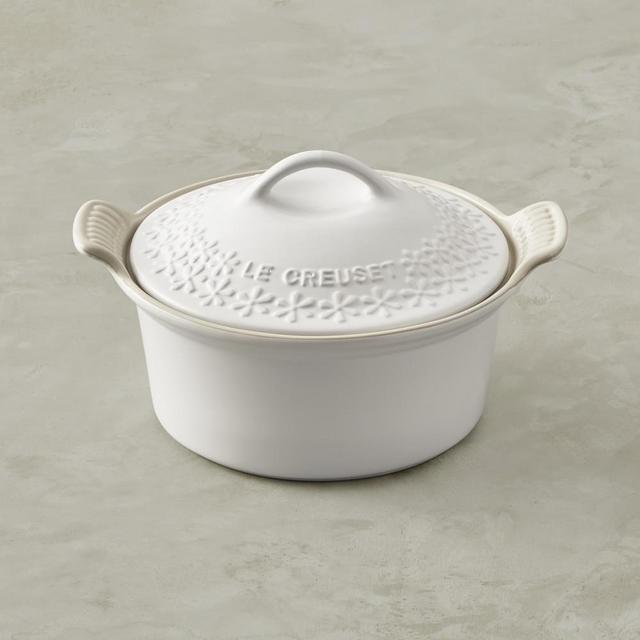 Le Creuset Stoneware Round Covered Baker, Fleur, 3-Qt.