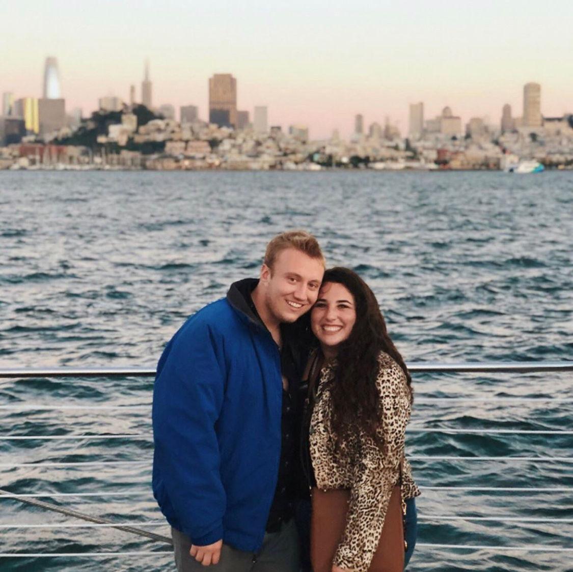 Celebrating Peyton getting her first big girl job with a cruise around the Bay.