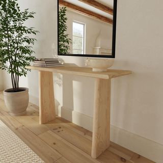 Indigo Road by Egypt Sherrod Trapezium Plank Wood Console Table