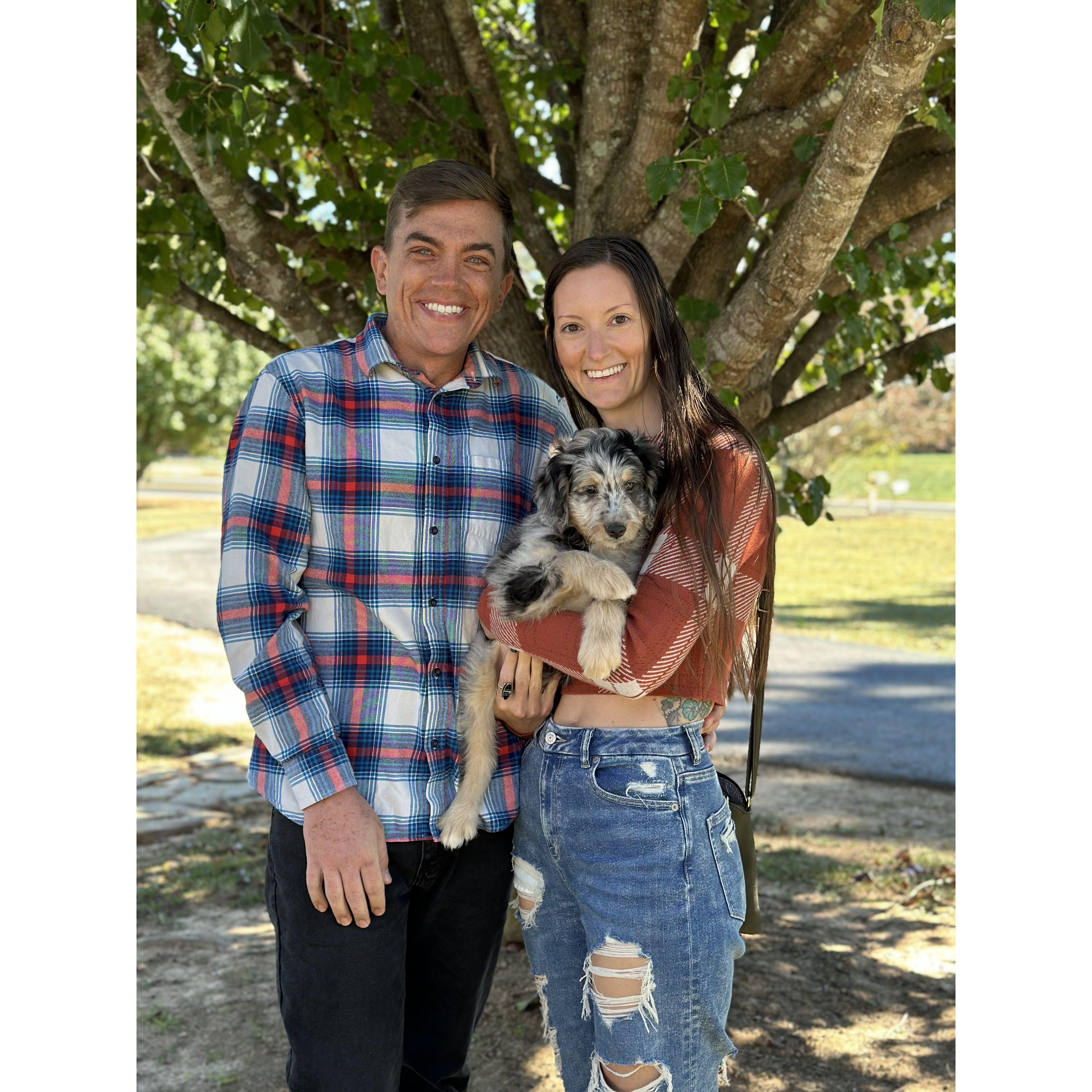 The day we got Forest!! Our first family photo