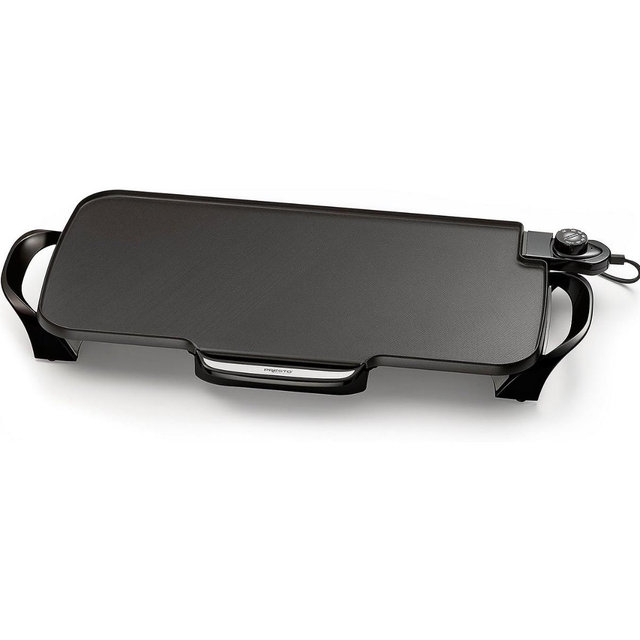 Presto 07061 22-Inch Electric Griddle with Removable Handles, Extra-Large Nonstick Ceramic Surface, Black