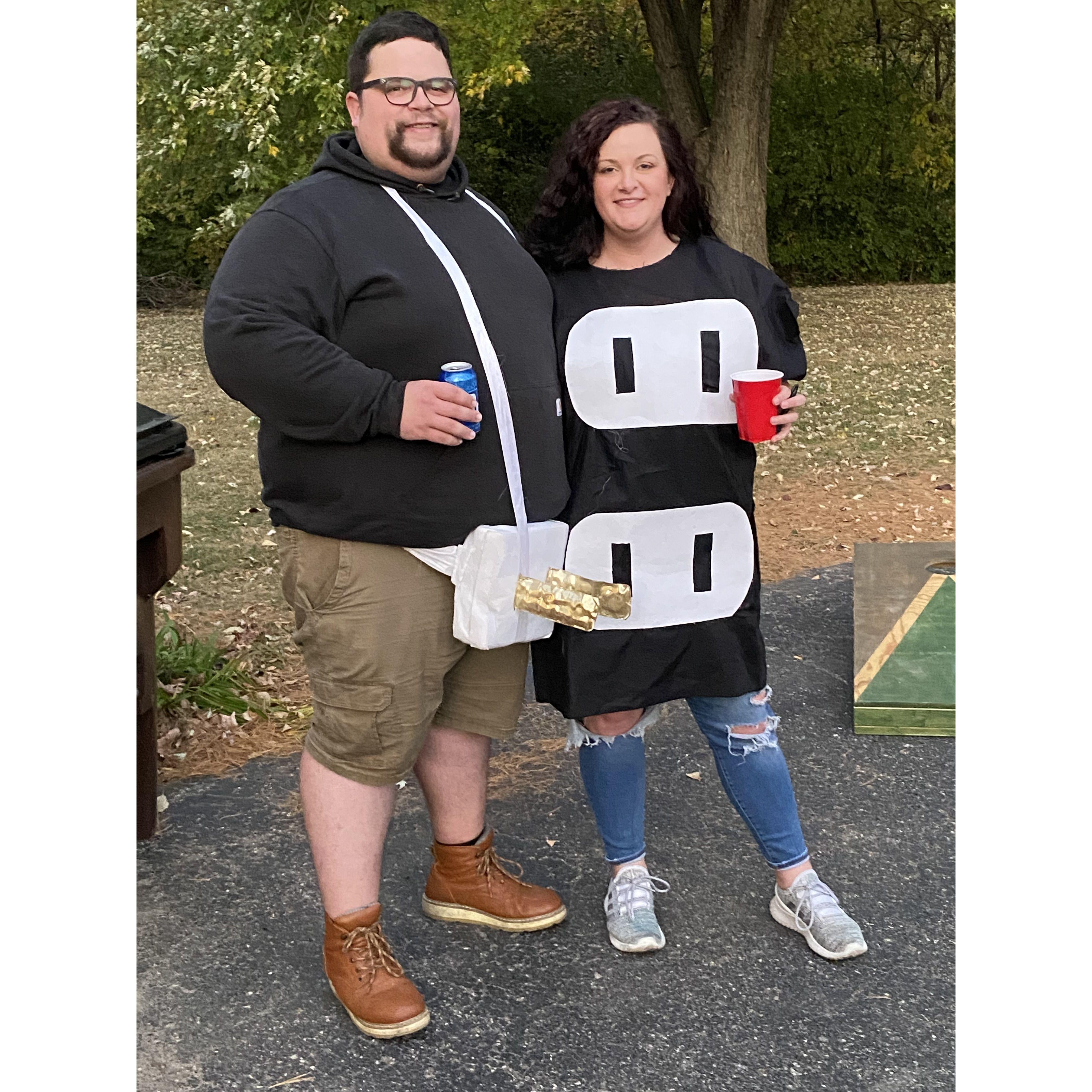 Us on Halloween a few years ago. (fun fact, this was Mark & Mary's costume first!)