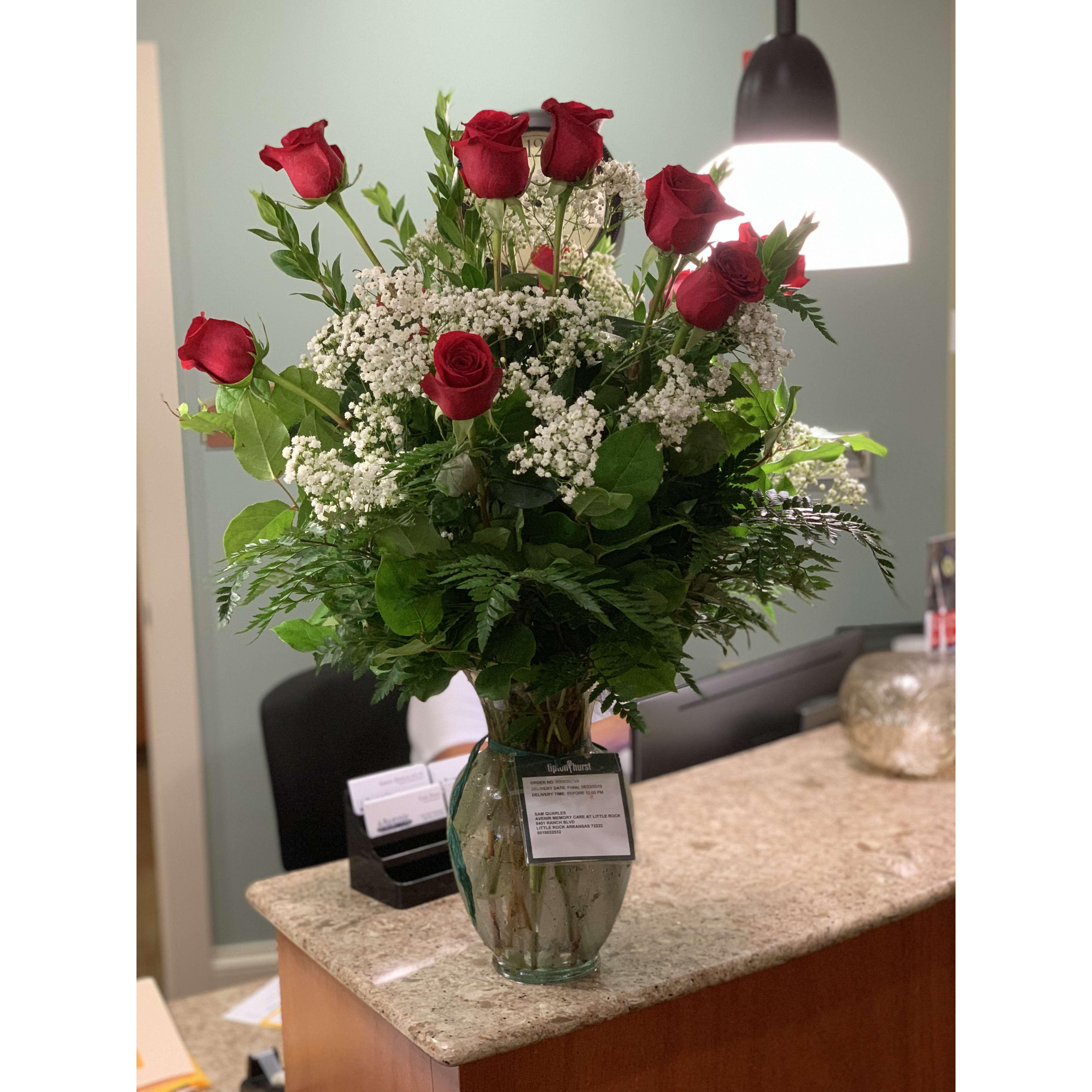 Courtship flowers when we were dating