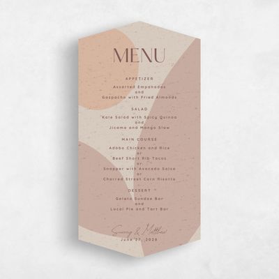Brown Diamond Wedding Menu - Rafina