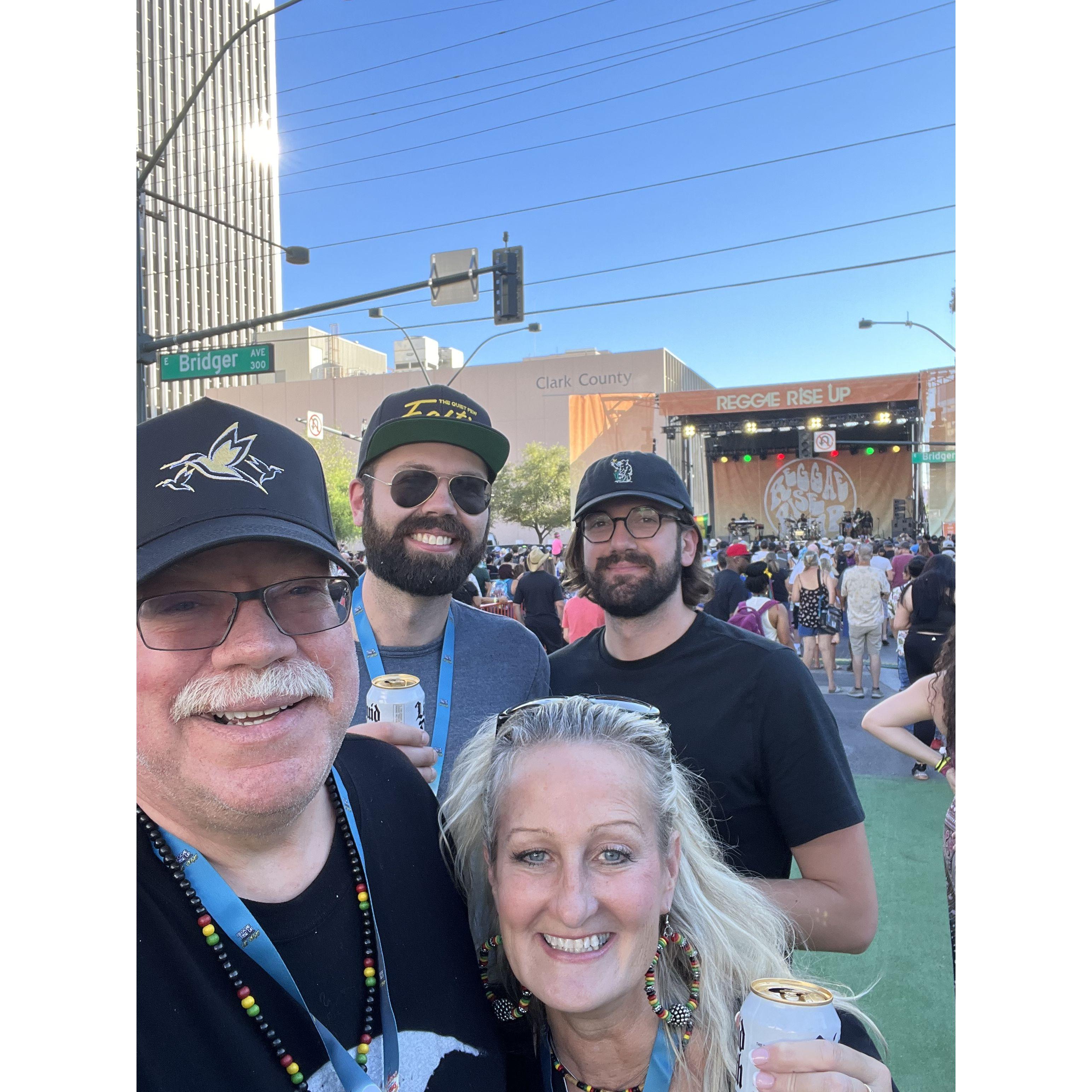 Reggae festival in Las Vegas with Michael and Andrew.