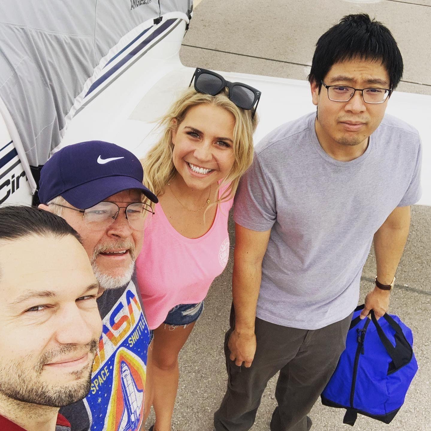 Second day Phil and I met, and we took flight (literally)
