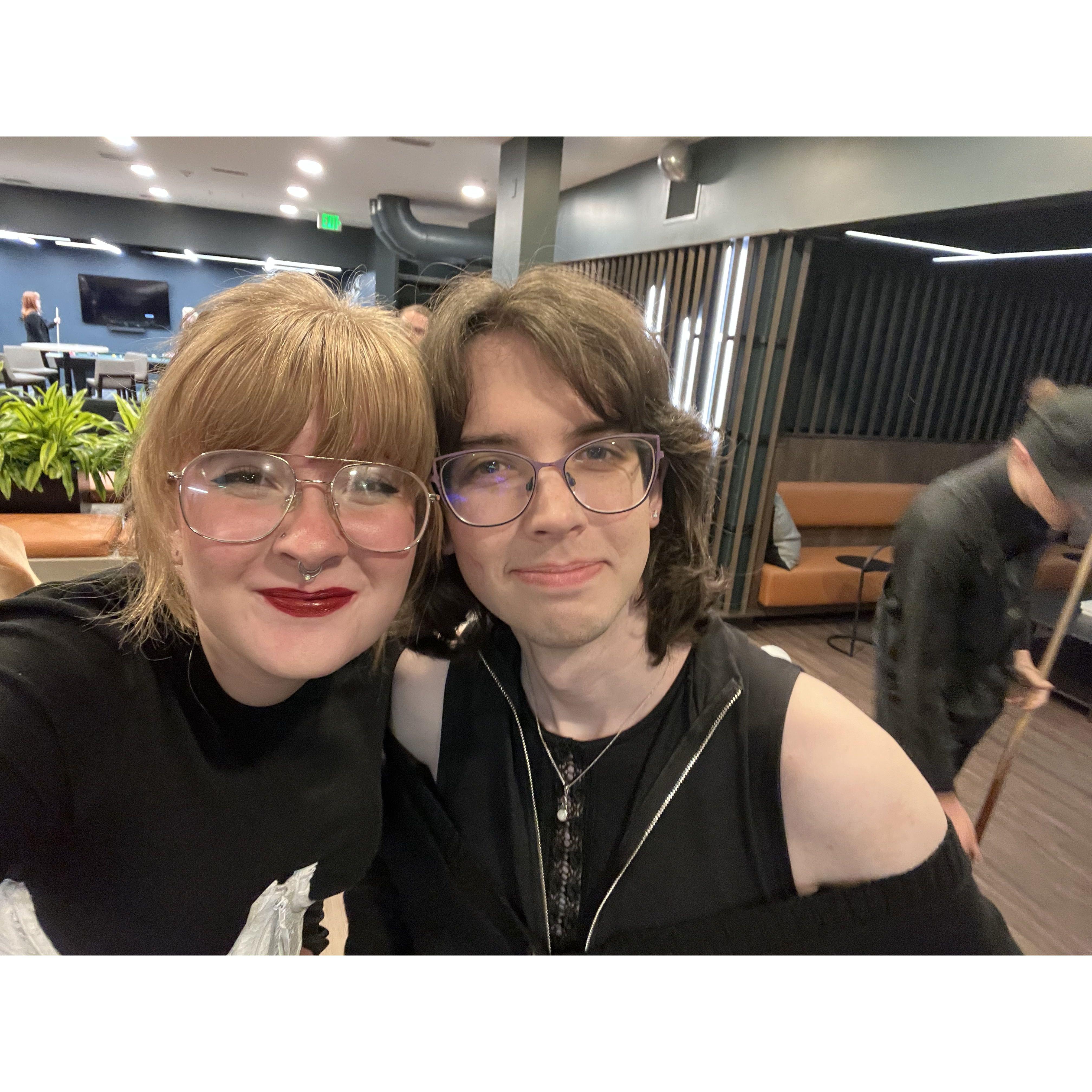 We took this photo at a friend's birthday party :)
