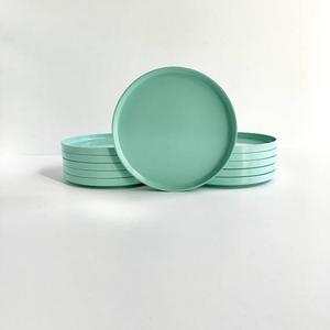 Mid Century Heller Melamine Salad Plate, Vintage Turquoise Heller Plate by Massimo Vignelli 7 Available, Vintage Modern Heller Salad Plate