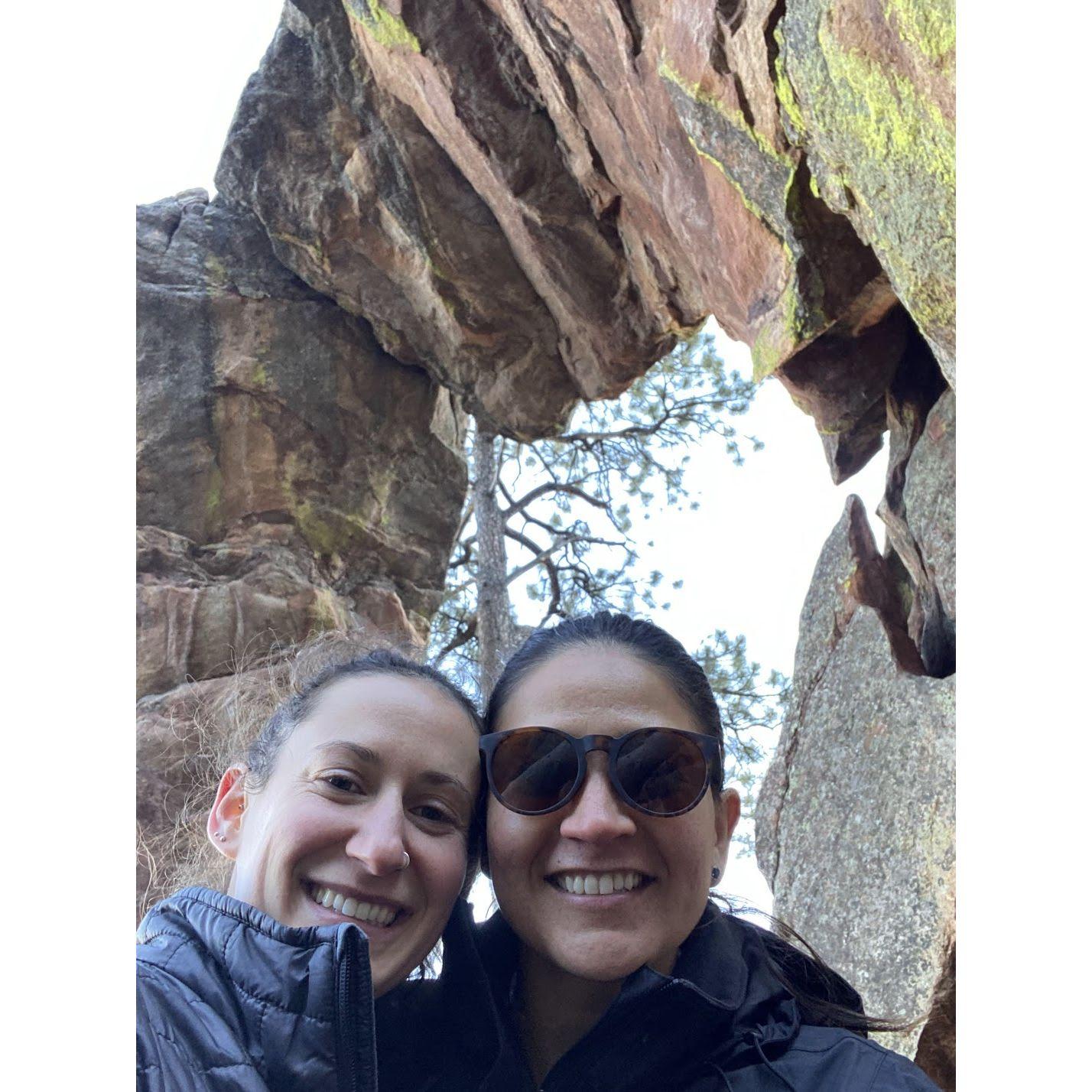 We hiked the Flatirons and got to take a photo underneath the Royal Arch!