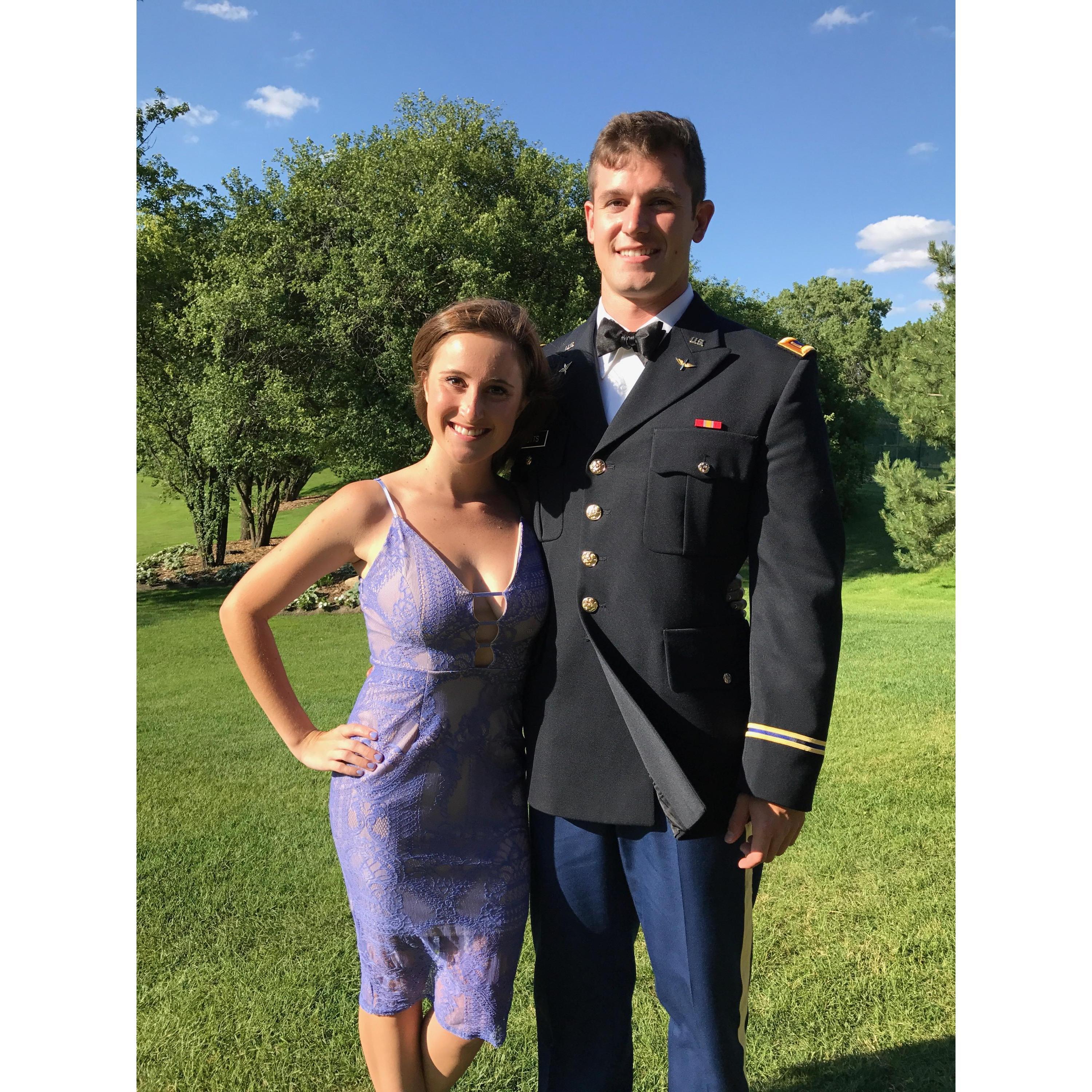 When we finally made it “official”. At our friends Billy and Caroline’s wedding in July 2017.