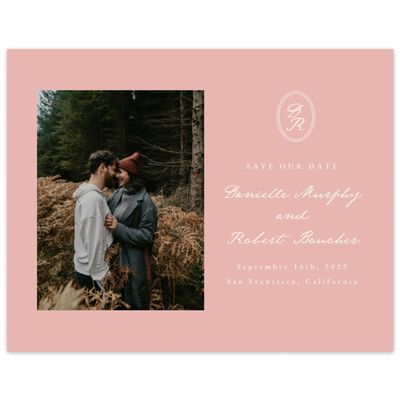 Dusty Peach, Orange Wedding Digital Save the Date - Dolores Photo