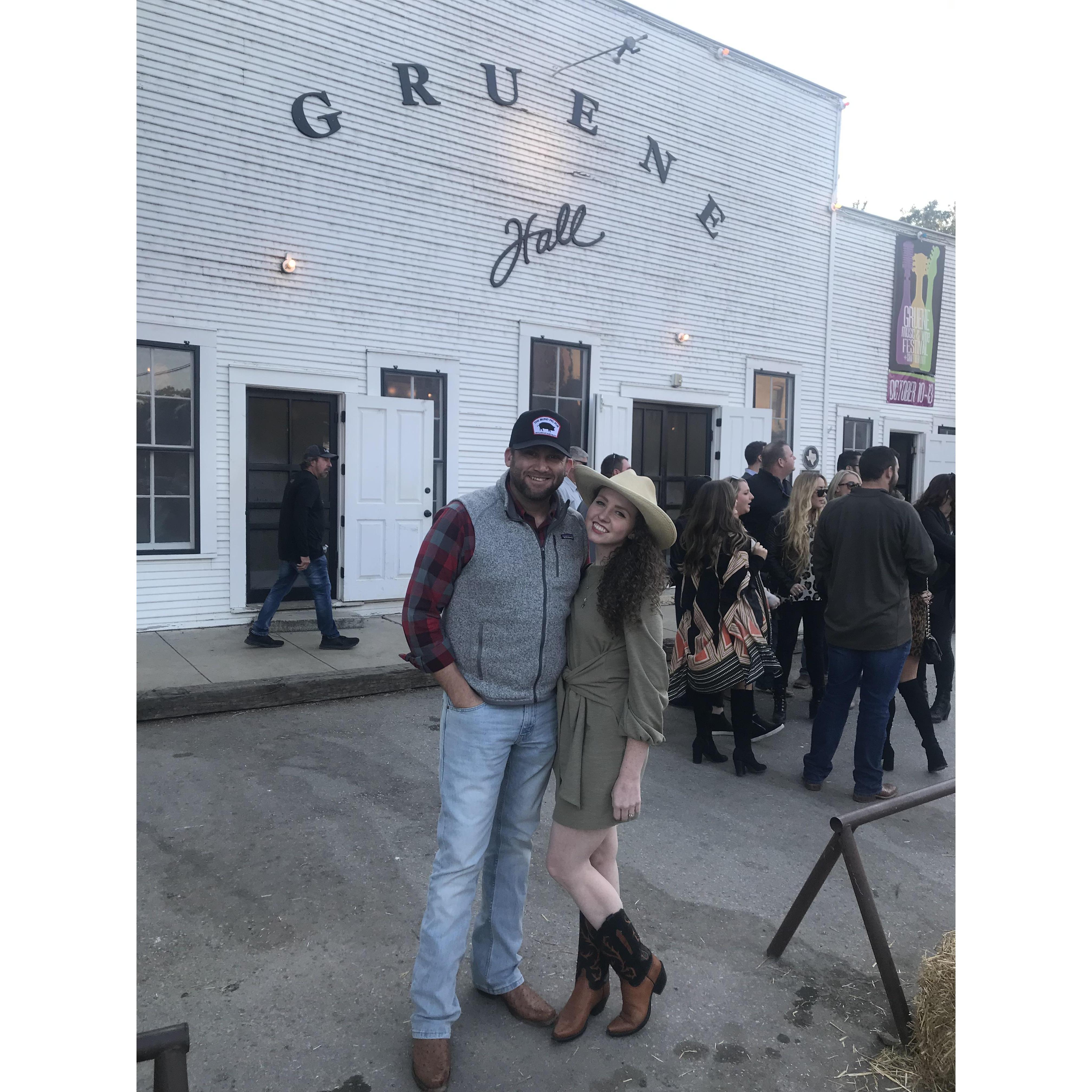 First time at Gruene Hall together