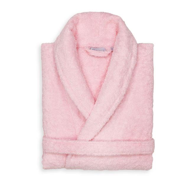 Linum Home Textiles Small/Medium Turkish Cotton Terry Unisex Bathrobe in Pink