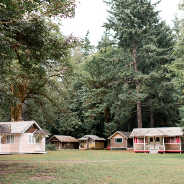A few of the cabin-style lodging where you will be staying!