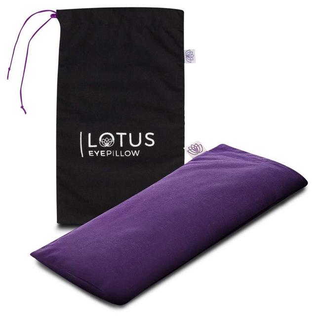 Lotus Weighted Lavender Eye Pillow Sleeping & Spa Relaxation mask - Yoga Eye Pillow - Lavender Aromatherapy Eye Pillow - Hot & Cold Therapy - Head Ache Relief - Birthday Gift Men, Women, Employees