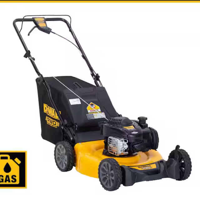 DEWALT 21 in. 150cc Briggs and Stratton 625ex Engine Rear Wheel Drive 2-in-1 Gas Self Propelled Walk Behind Lawn Mower 12A-O1T9739